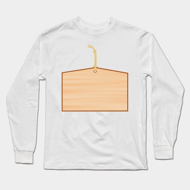 Japanese Ema prayer plaque - blank Long Sleeve T-Shirt by conform